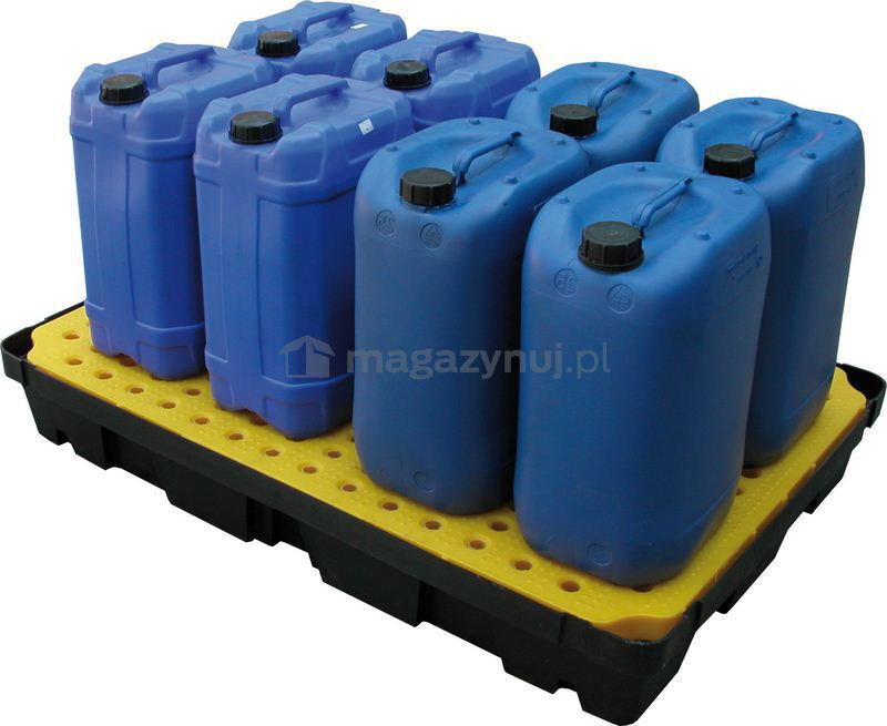 Topserw Wanna wychwytowa z kratownicą o pojemności 100 l, kolor żółto/czarny, wym. 1200 x 800 x 175 mm