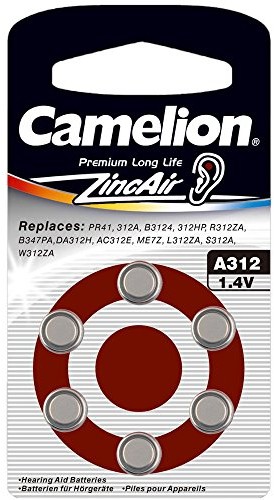 Camelion A312/15006312 Zink Luft komórki przycisk zl 312 (1,4 Volt, 6er Pack) A312 ZL312