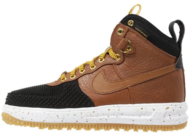 Nike Sportswear LUNAR FORCE Tenisówki i Trampki wysokie czarny/lt British Tangold