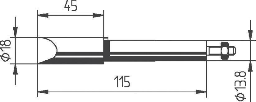 Ersa Grot lutowniczy kształt dłuta 18 mm (0202MZ)