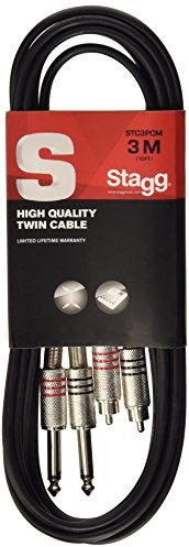 Stagg STC3PCM kabel podwójny 3 m, wtyk RCAm STC3PCM