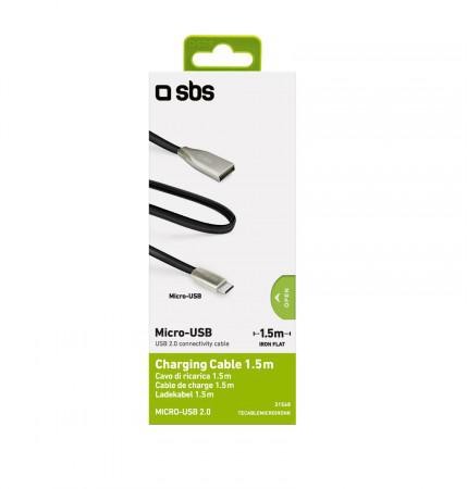 SBS HP INC KABEL microUSB USB 1,5m metalowe koncówki