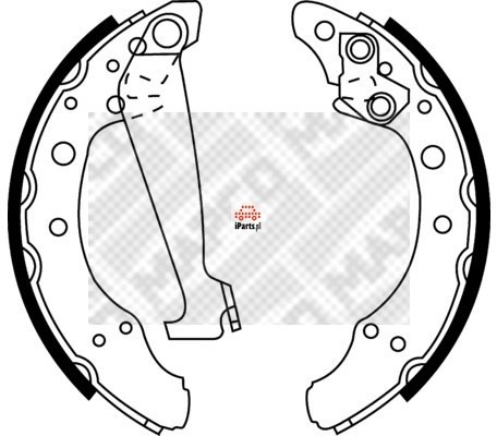 MAPCO Szczęki hamulcowe - komplet 8810