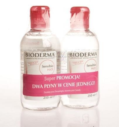 Bioderma SENSIBIO H2O DUOPACK Płyn micelarny do oczyszczania twarzy i z