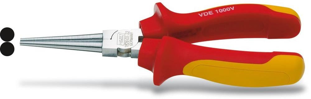 Hazet Szczypce okrągłe VDE Prosty 160 mm 1826VDE-22