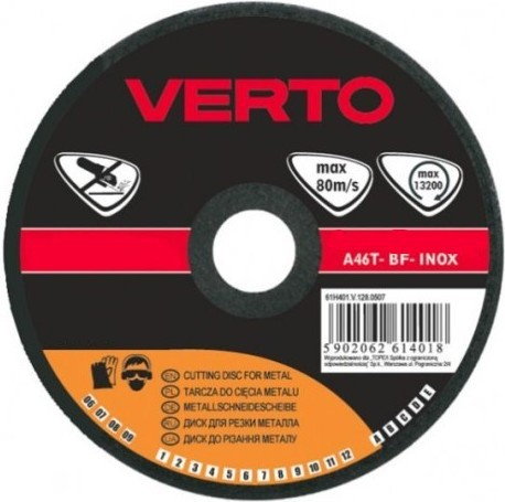 Verto Tarcza do cięcia metalu 125mm x 1mm x22,2mm 61H405