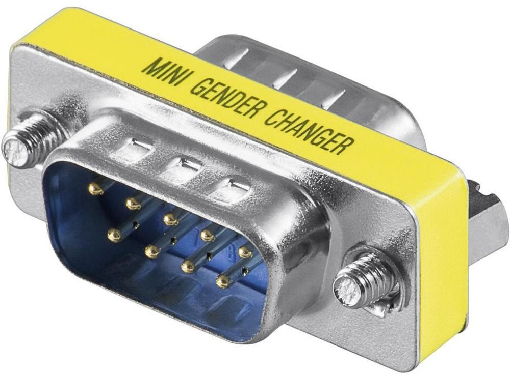 Goobay Szeregowy Przejściówka adapter [1x Złącze męskie D-SUB 9-pin 1x Złącze męskie D-SUB 9-pin] 0 m żółty