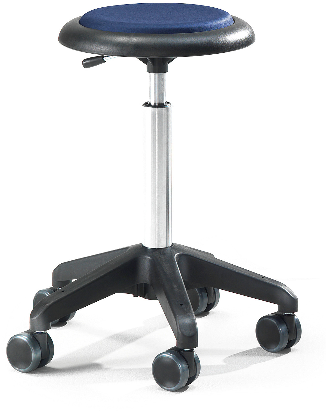 AJ Stołek warsztatowy W 540-730 mm niebieska tkanina 210682