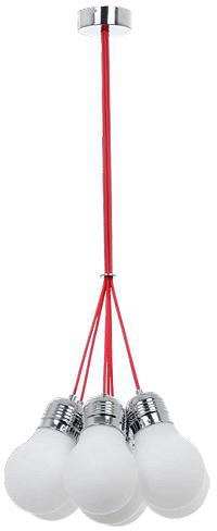 Britop Bulb lampa wisząca 7-punktowa chrom/Biały 2810728