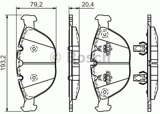 Bosch Zestaw klocków hamulcowych, hamulce tarczowe 0 986 494 217