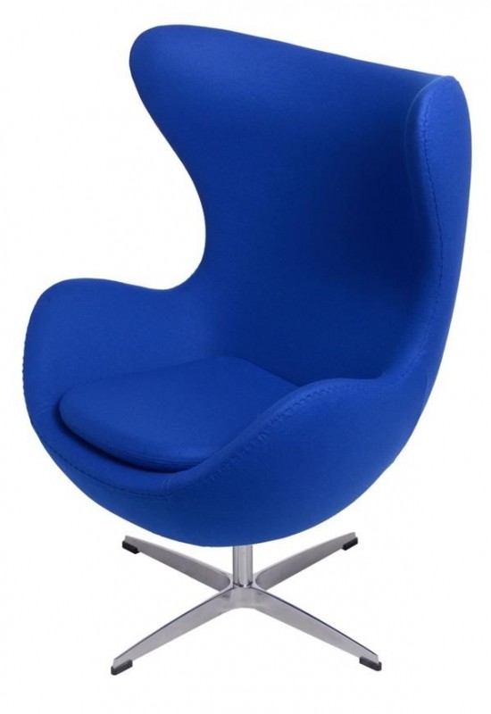 D2.Design Jajo Fotel inspirowany Egg kaszmir 78x66x106 cm ciemny niebieski 18078 Kraków