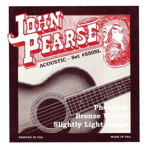 John Pearse JOHN pearse 550sl JP Light fosforu gitara struny 550sl