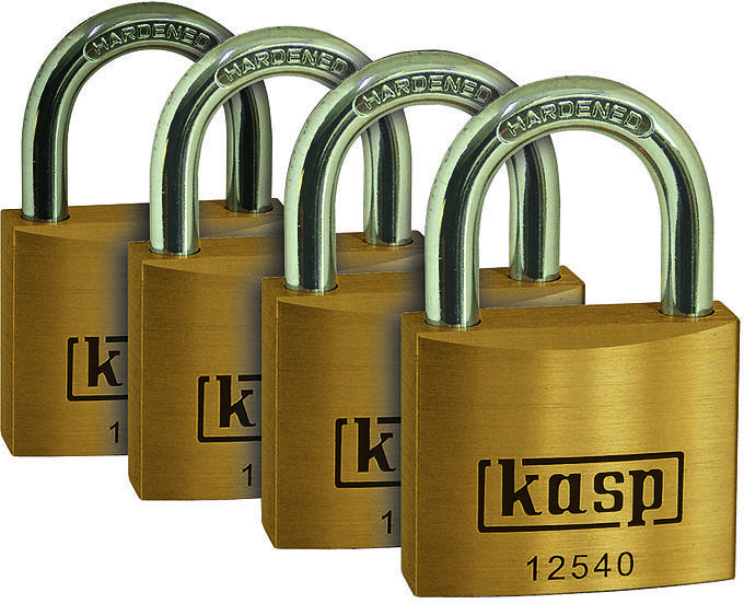 Kasp Kłódka K12520D4 z zamkiem kluczykowym 20 mm Złoto-żółty