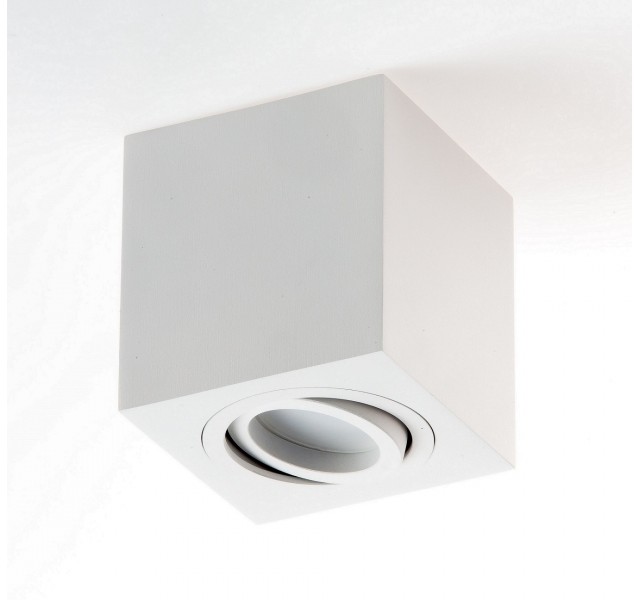 Light&More LM P 201 PLAFON NOWOCZESNA LAMPA SUFITOWA OPRAWA NATYNKOWA ALUMINIUM BIAŁY PAR16 GU10 LED