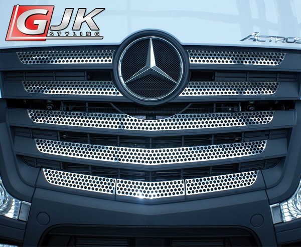 CRONI MERCEDES ACTROS IV od 2011 Nakładki na grill stal połysk ( listwy z otwora