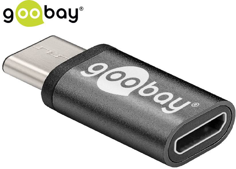 Goobay Adapter USB-C - micro USB 2.0 czarny 56635