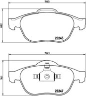 BREMBO Zestaw klocków hamulcowych, hamulce tarczowe P 68 030