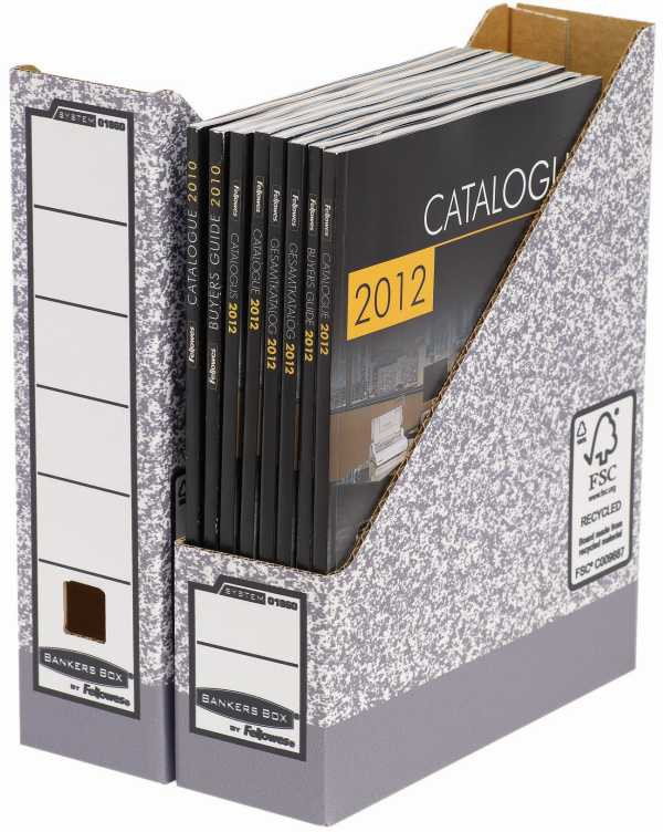 Fellowes Pudło na literaturę: biało - szary 186004