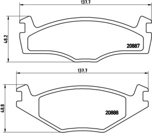 BREMBO Zestaw klocków hamulcowych, hamulce tarczowe P 85 005