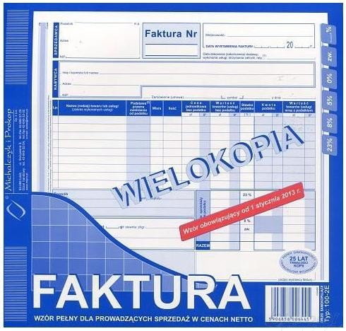 MICHALCZYK&Prokop Druk M FAKTURA 2/3 A4 WIELOKOPIA 100-2e
