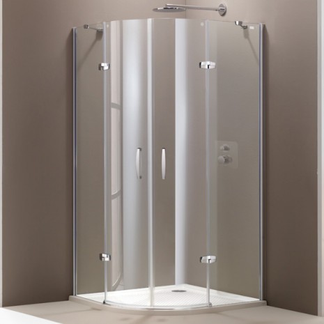 Huppe Aura 90x90 profil srebrny matowy 400801087322
