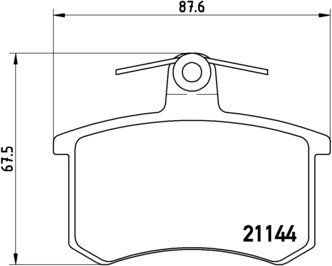 BREMBO Zestaw klocków hamulcowych, hamulce tarczowe P 85 013