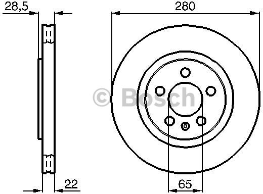 BOSCH Tarcza hamulcowa przednia, 0 986 478 542  0986478542