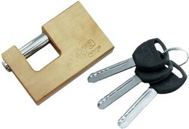 Modeco Kłódka Mosiężna trzpieniowa EXTRA LOCK 90 mm MN-02-490