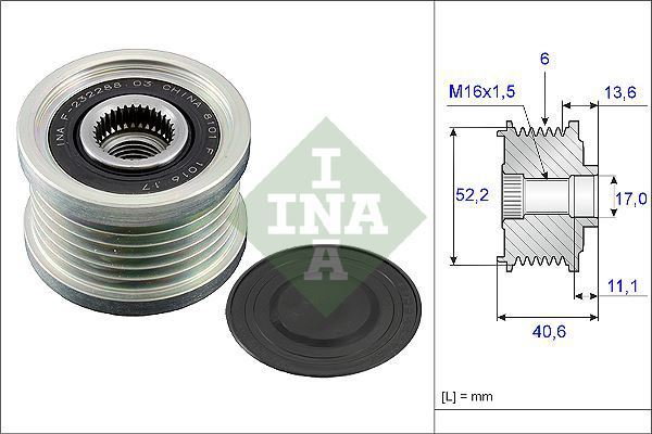 INA Alternator - sprzęgło jednokierunkowe 535 0044 10