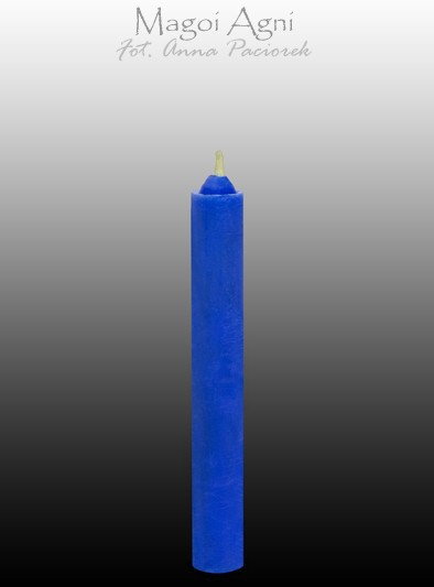 Magoi Agni Niebieska świeca z wosku 9x1,2cm (5 sztuk) drim10a