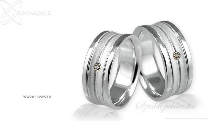 Eminence Obrączki srebrne - wzór Ag-019
