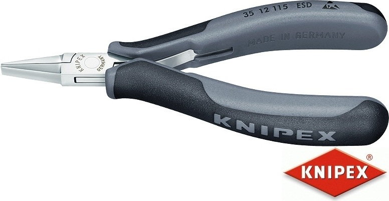 Knipex szczypce ESD dla elektroników, dwukomponentowe (35 12 115 ESD)