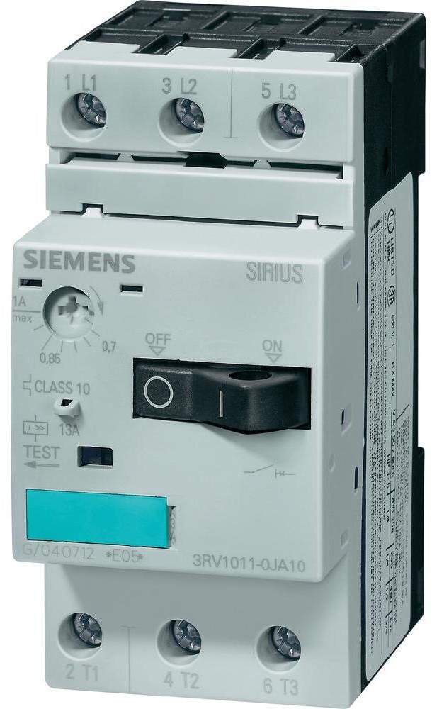 Siemens Wyłącznik S00 3RV1011-1FA10 3RV1011-1FA10 3 zestyki zwierne maks