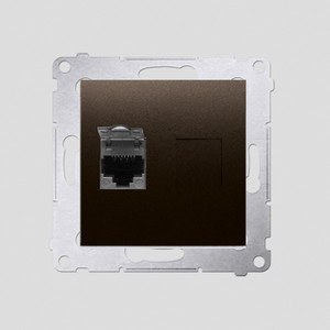 Kontakt Simon KONTAKT - Gniazdo RJ45 kat 6 ekr. brąz mat D61E.01/46 SIMON54