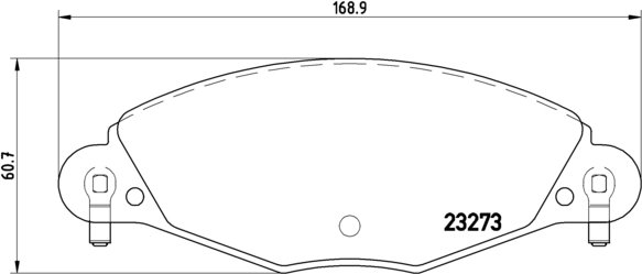 BREMBO Zestaw klocków hamulcowych, hamulce tarczowe P 61 072
