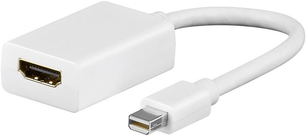 goobay Przejściówka adapter DisplayPort HDMI 51729 [1x Złącze męskie mini-DisplayPort 1x Złącze żeńskie HDMI] Wykonanie złącza proste