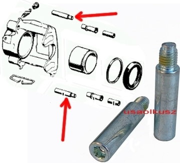 CARLSON Zestaw prowadnic zacisku hamulcowego Jeep Grand Cherokee WJ WG 1999-2004