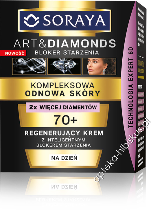 Soraya Art&Diamonds Kompleksowa Odnowa Skóry 70+ Regenerujący Krem na dzień 50ml