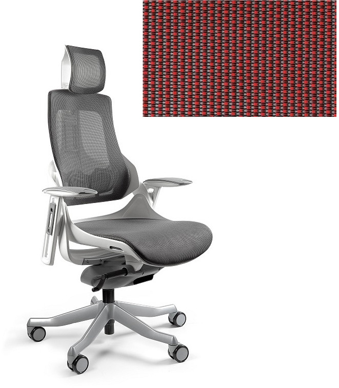 Unique Fotel biurowy Wau czerwony W-609W-NW44