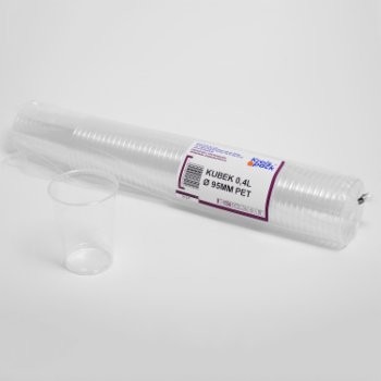 Kreis Pack TRANSPARENTNE Kubki PET ŚR.95MM 0,4L - 50 SZT. (KP825541)