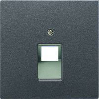 Jung Pytka centralna RJ11/RJ45, 1-krotna - LS Metal Finish Anthracite
