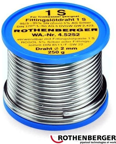 Rothenberger Lut 1 S-Sn96Ag4 [2 mm/250 g] (45252)