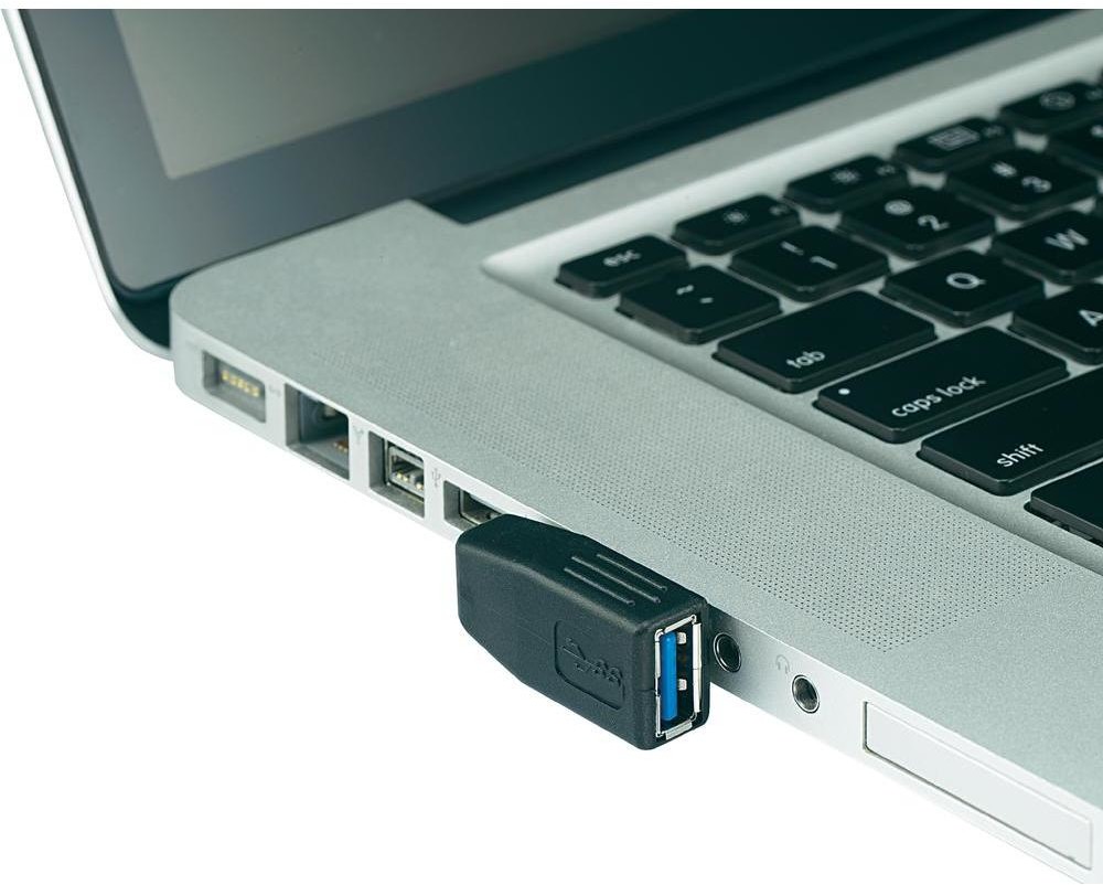 renkforce  29039C104R [1x Złącze męskie USB 3.0 A 1x Złącze żeńskie USB 3.0 A] złącze kątowe