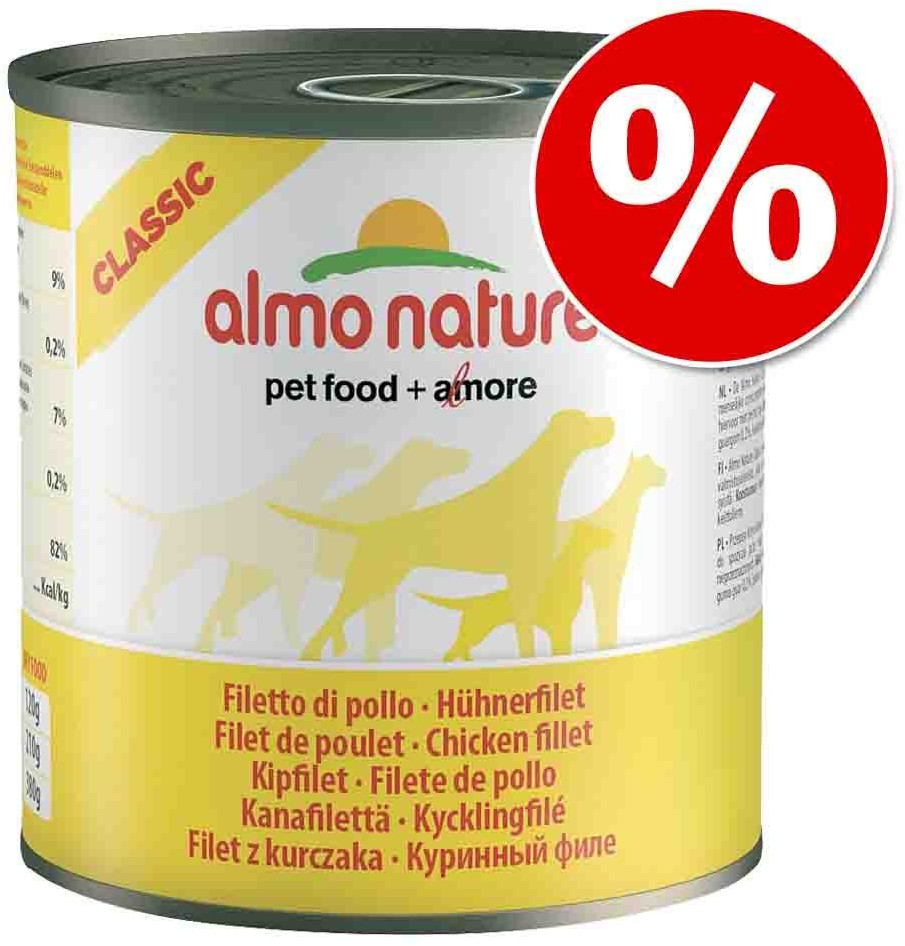 Almo Nature Classic 6 X 280 G / 290 G - Cielęcina Z Szynką 290 G