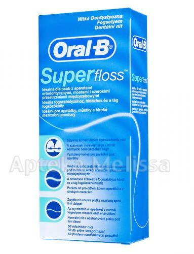 ORAL-B SUPER FLOSS Nić dentystyczna do aparatów ortodontycznych 50 odcin 7011175