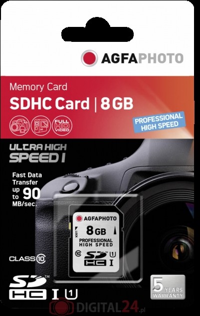 AgfaPhoto SDHC UHS I Professional High Speed Class 10 8GB (10502)