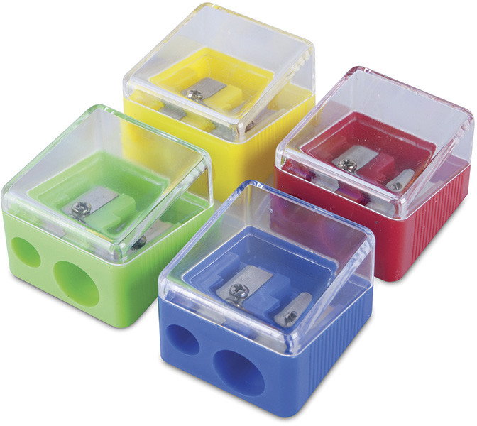 Donau Temperówka , plastikowa, podwójna, mix kolorów 7814001-99