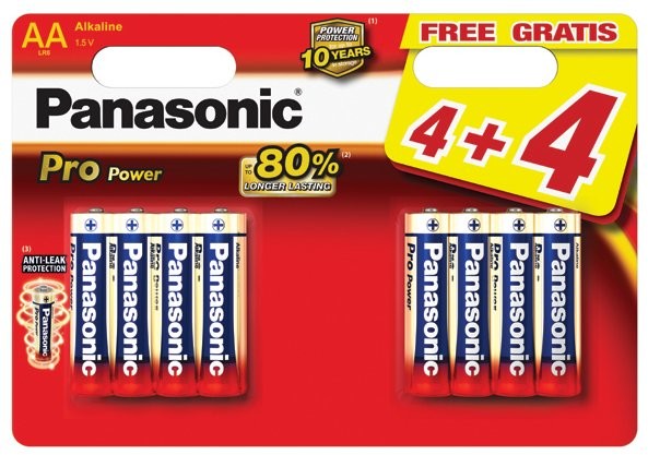 Panasonic 8 x Alkaline PRO Power LR6/AA blister