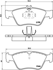 BREMBO Zestaw klocków hamulcowych, hamulce tarczowe P 50 023