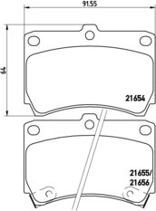 BREMBO Zestaw klocków hamulcowych, hamulce tarczowe P 49 016